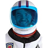 Blue Astronaut Helmet Costume Accessory for Space Themed Costumes & Parties – Space Explorer Plastic Helmet