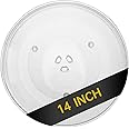 Rotaglass 14" Microwave Glass Turntable Plate, 14" / 36cm Microwave Tray Replacement Glass Plate, Glass Tray Replacement for LG, Samsung，GE, Magic Chef, Hotpoint, Panasonic, Kenmore, etc
