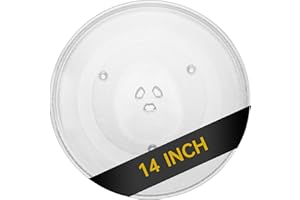 Rotaglass 14" Microwave Glass Turntable Plate, 14" / 36cm Microwave Tray Replacement Glass Plate, Glass Tray Replacement for LG, Samsung，GE, Magic Chef, Hotpoint, Panasonic, Kenmore, etc