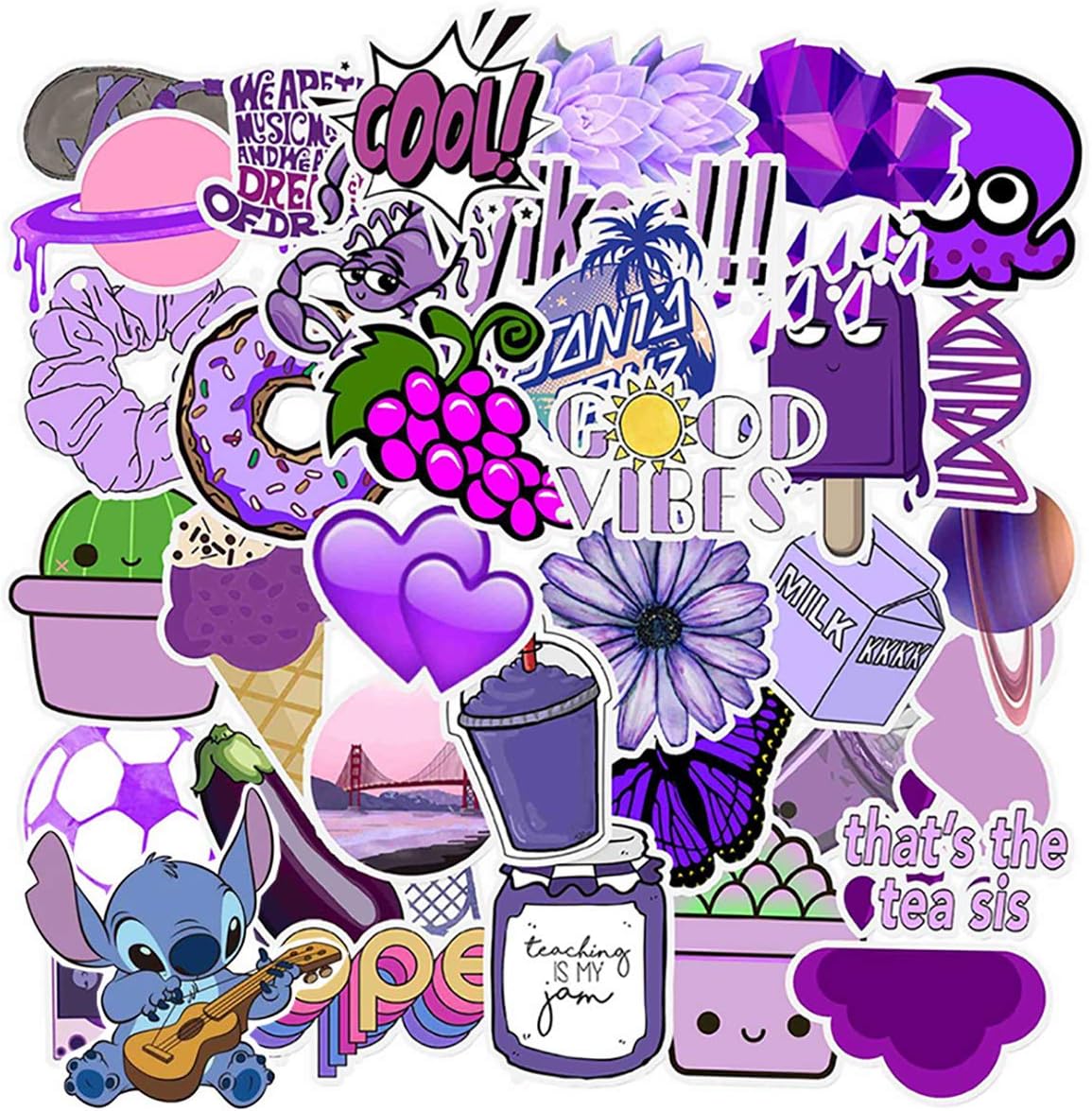 hydro flask stickers purple