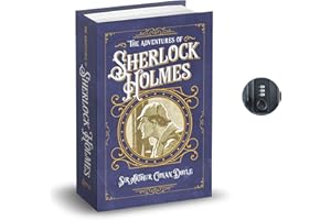 Diversion Book Safe by Funderstood, Safe Lock Box, Book Safe with Combo Lock, Portable Metal Safe Box, Book Safe, Secret Book Hidden Safe, 2.25” X 6.125” X 9.5” (Combo Lock, Sherlock Holmes)