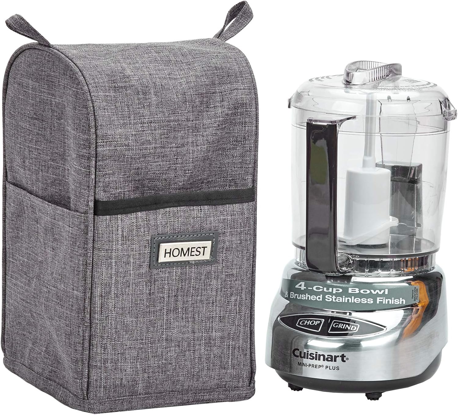 HOMEST Food Processor Dust Cover with Accessory Pockets
