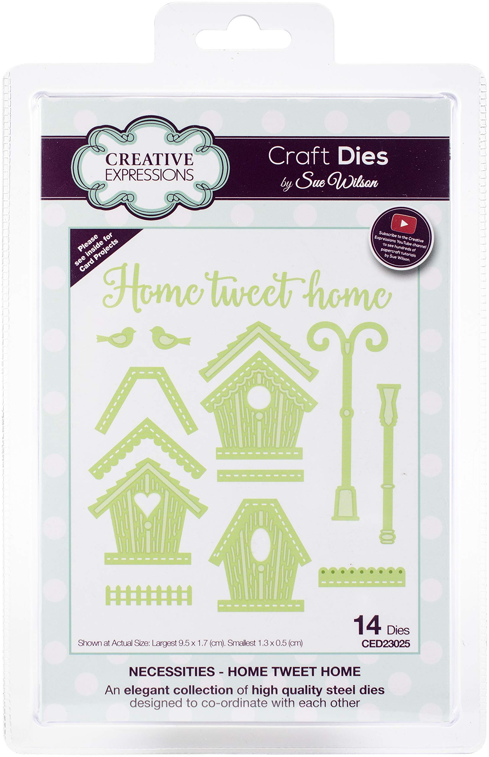 Sue Wilson Necessities Collection Tweet Home Die Set, Metal, Silver, 20.5 x 13.5 x 0.6 cm
