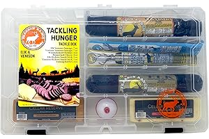 PEARSON RANCH SINCE 1959 PEARSON RANCH Tacklebox Exotic Meat Gift Set Includes Elk and Venison Summer Sausage, 2 Blocks of Cheese, 2 Meat Sticks, Cheese and Sausage Box - Charcuterie Gift for Him