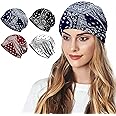 Women's Summer Beanie for Men Hat Boho Hats Adult Dwarf Hats Chemo Cap Cancer Headwear Caps Baggy Skull Sleep Cap Nightcap