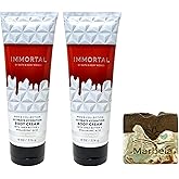 Bath & Body Works Men's Collection Immortal 2 Pack Body Cream Bundle with a Cabin Spice Bar Soap - Full Size