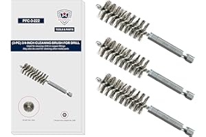 KWALITISTAR [3-PC ¾-in Fitting Cleaner] Copper Pipe Cleaner for Drill, Power Fitting Cleaning Brush, Cleans Inside of ¾-in Fittings for Soldering/Brazing, Steel Wire Brush for Copper, Bronze, Brass Fittings