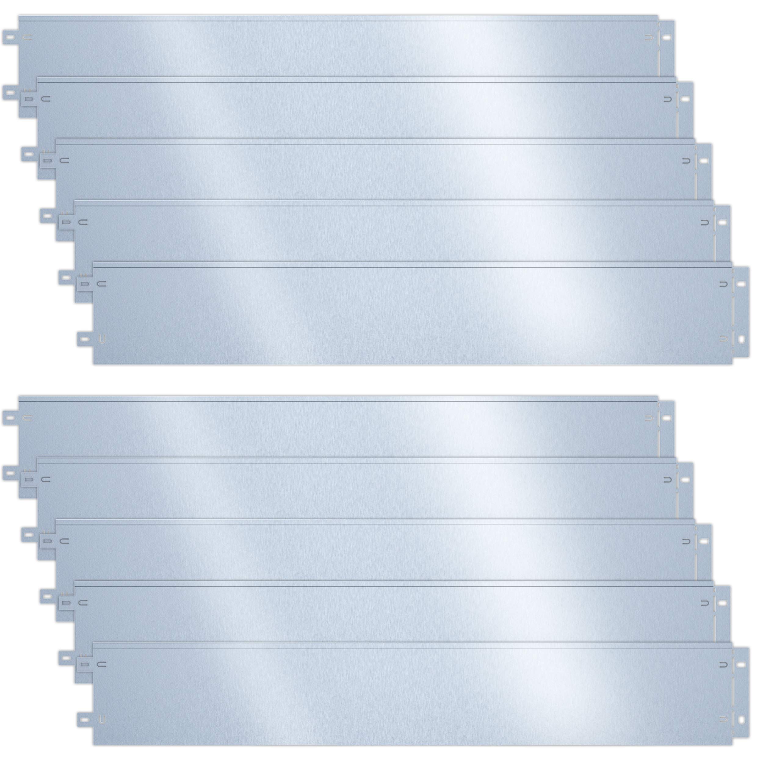 VOUNOT® 10M Galvanised Steel Lawn Edging, Metal Garden Edging Landscape Border, 100 x 18 cm, 10pcs