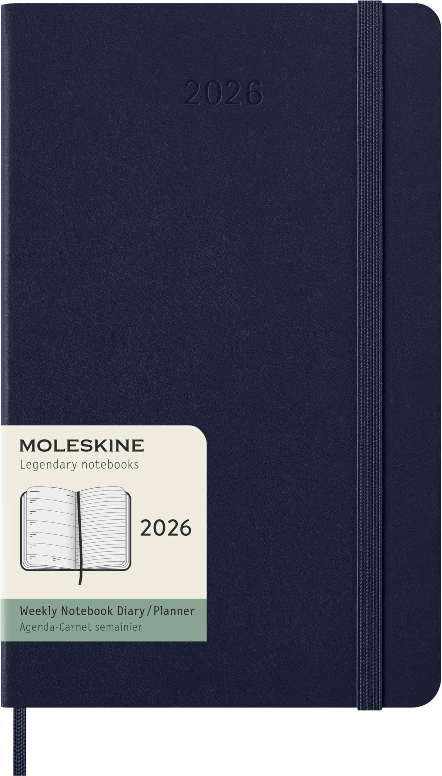 Moleskine DHB2012WN3Y26 Notebook, Starts From January, 12 Months, Weekly Diary, Large Size (W x H x D): 5.1 x 8.3 inches (13 x 21 cm), Hard Cover, Sapphire Blue