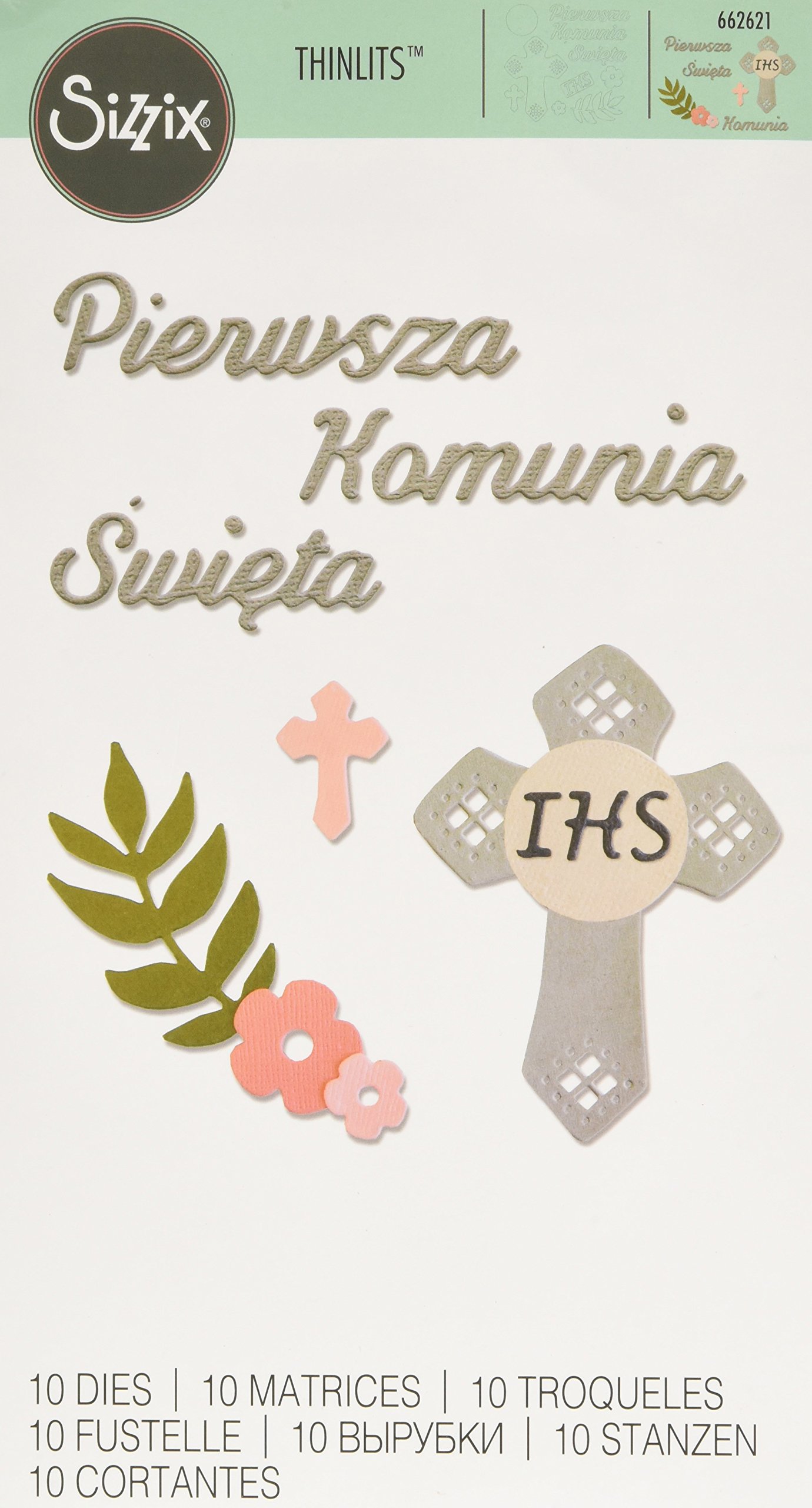 Sizzix" Pierwsza Komunia Swieta Thinlits Die Set, Metal, Multi-Colour, 26 x 13 x 0.2 cm