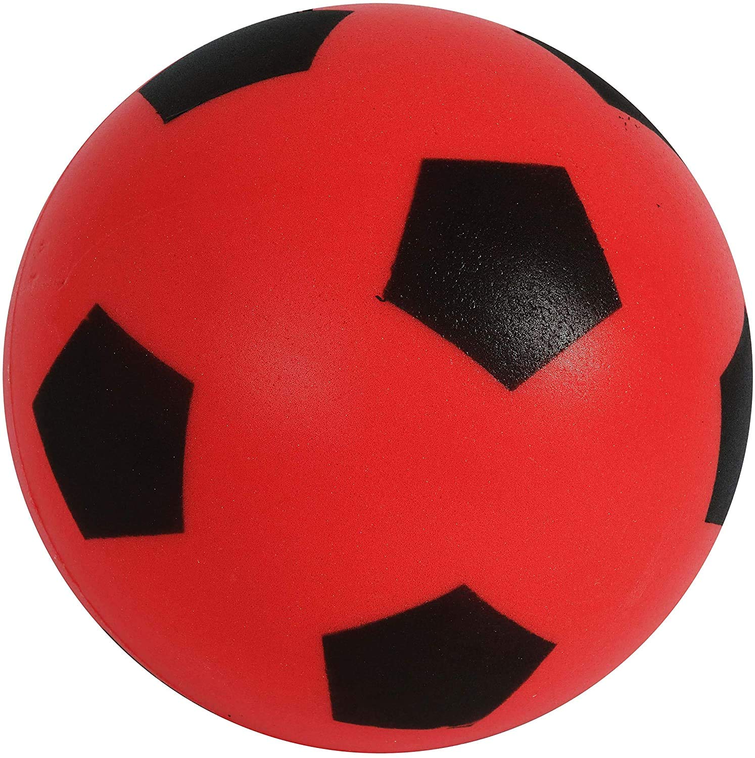 eMKay® 17.5cm Red Football | Indoor/Outdoor Soft Sponge Foam Soccer Ball Great Fun For Adults And Kids Boys & Girls