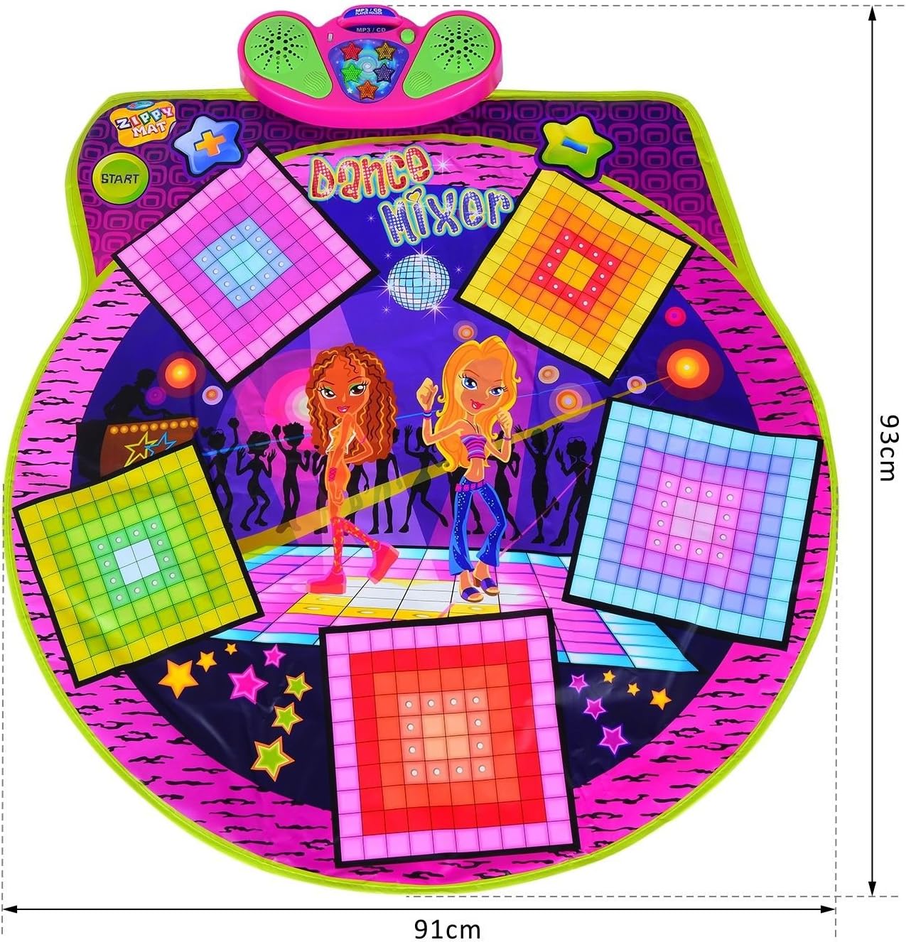 Homcom Dance Music Mixer Electronic Musical Play Mat Sensitive