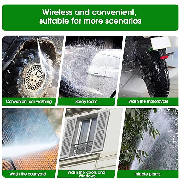 POWER STREAM PRESSURE WASHER CORDLESS,900PSI HAND HELD BATTER POWERED PORTABLE CORDLESS POWER WASHER,WITH 2 PACK 4.3AH BATTERIES,CORDLESS PRESSURE WASHER WITH 6-IN-1 NOZZLE FOR CAR,PATIO,FENCE