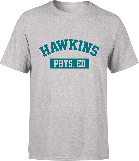 Postees Hawkins PHYS Ed School Inspired by Stranger Things T-Shirt: Amazon.co.uk: Clothing