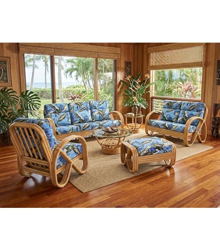 Amazon.com: kingrattan.com Sunrise Rattan Indoor Living Room