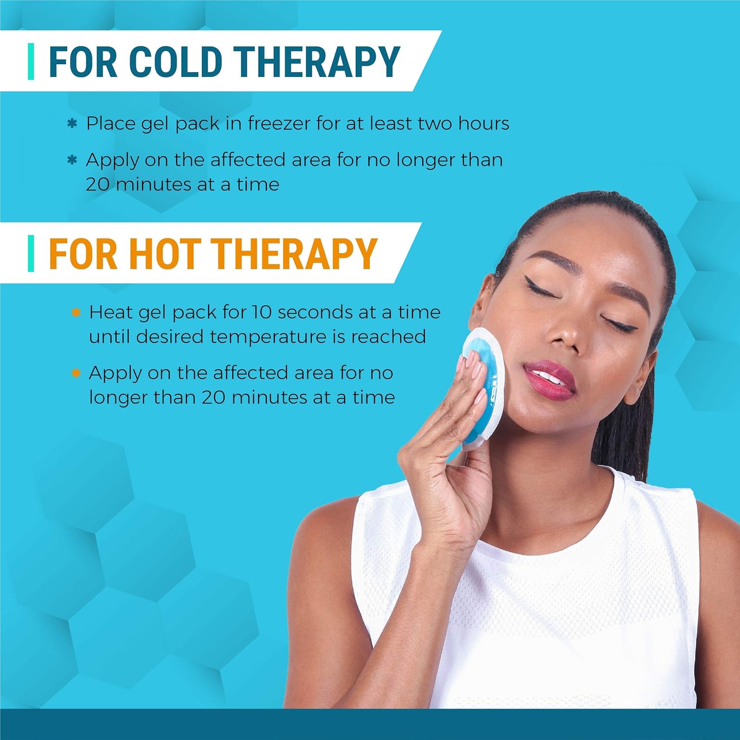 ICEWRAPS Reusable Gel Ice Packs with Cloth Backing - Hot Cold Pack for Kids Injuries, Breastfeeding, Wisdom Teeth, First Aid - Round 5 Pack: Health & Personal Care