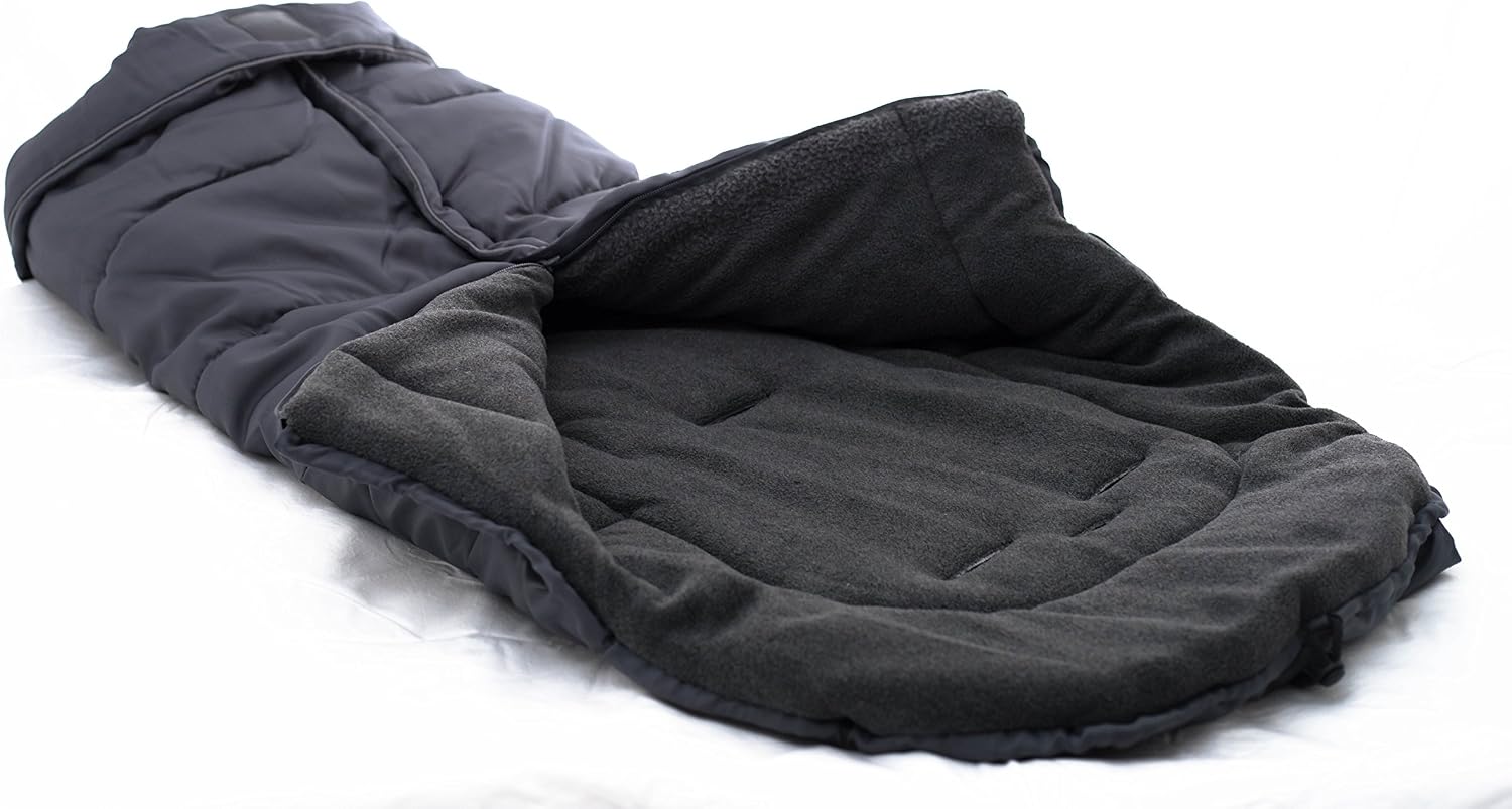 Weatherproof Universal Fleece Footmuff (Dark Grey Outer / Dark Grey Inner) - Image 4