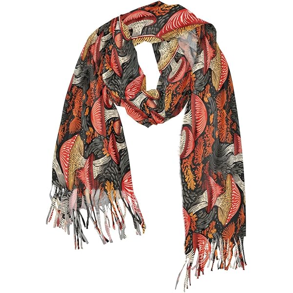 ALAZA Red Rose Black Background Women's Scarf Soft Warm Long
