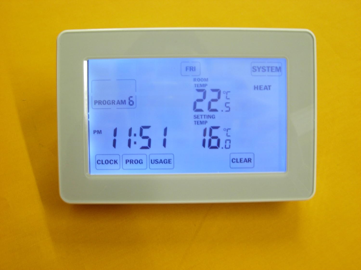 TOUCH SCREEN PROGRAMMABLE ROOM THERMOSTAT (SILVER) Amazon.co.uk DIY