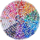 200 Pieces Large Hole Fairy Wand Garden Beads, Assorted European Craft Beads Mixed Color Lampwork Spacer Beads,European Large Hole Beads for DIY Jewelry Making Supplies (New 200)