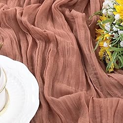 Socomi Cheesecloth Table Runner 10ft Gauze Boho