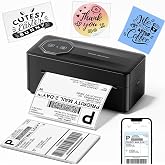 TATTMUSE Bluetooth Thermal Shipping Label Wireless 4x6 Label Printer | Printer for Small Business and Shipping Packages, Compatible with iPhone Android Windows Mac, Amazon, USPS, UPS, Black