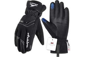 Achiou Ski Snow Gloves Winter Warm 3M Thinsulate Waterproof Touchscreen Men Women