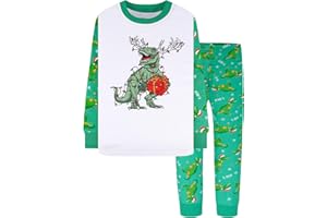 DAUGHTER QUEEN Boys & Girls 100% Cotton Holiday Pajamas, Halloween Christmas Sleepwear 18M-12Y