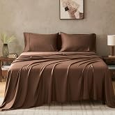 GOKOTTA King Bamboo Rayon Sheets Set, Silky Soft Cooling Sheets Stay Put | 100% rayon derived from bamboo, elastic corner straps, 310 TC, breathable, moisture-wicking, 10&ndash;16 in deep pockets