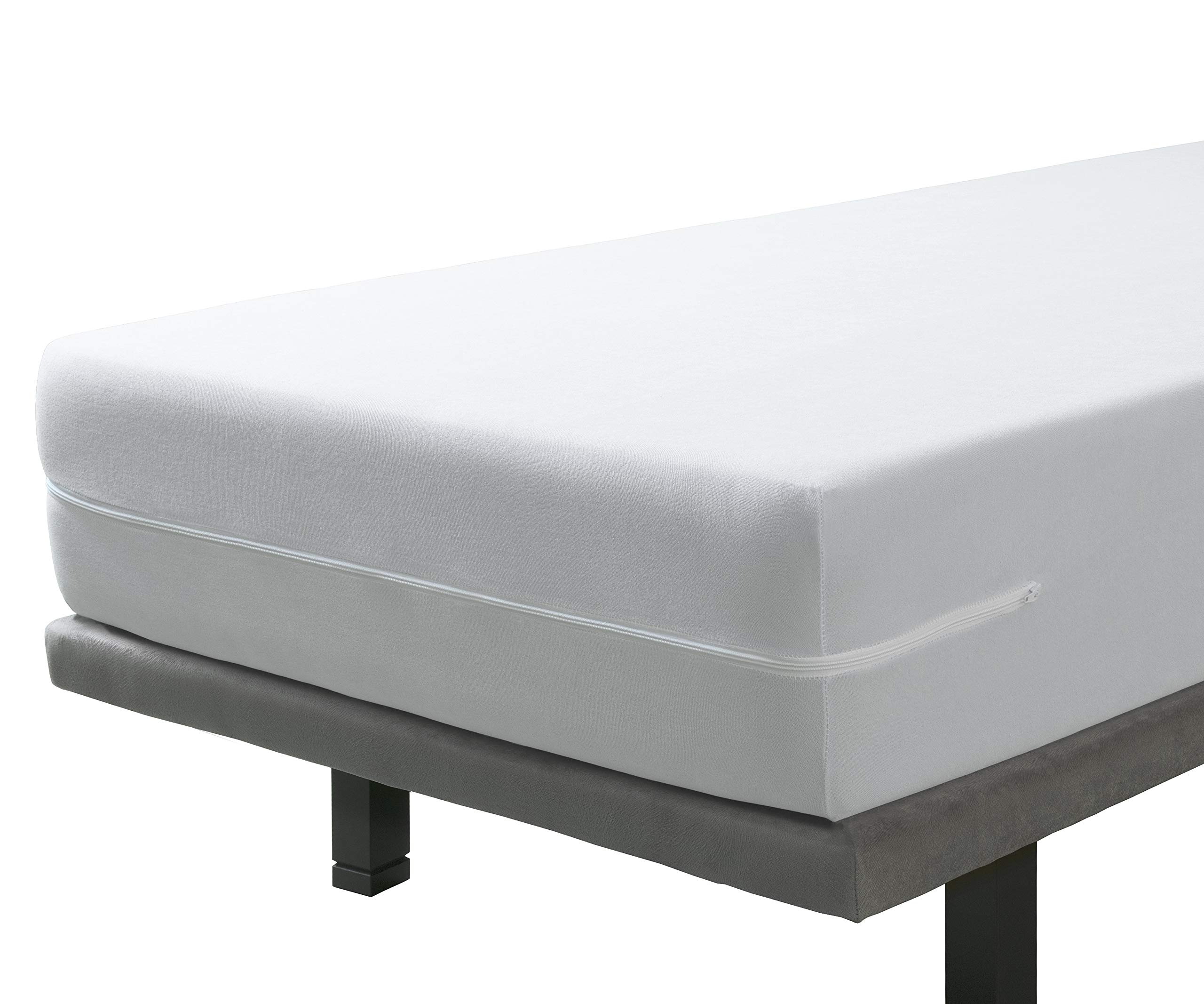 Velfont Mattress Encasement 160x190/200cm Euro King Breathable Microfiber 30cm Deep Fitted Skirt