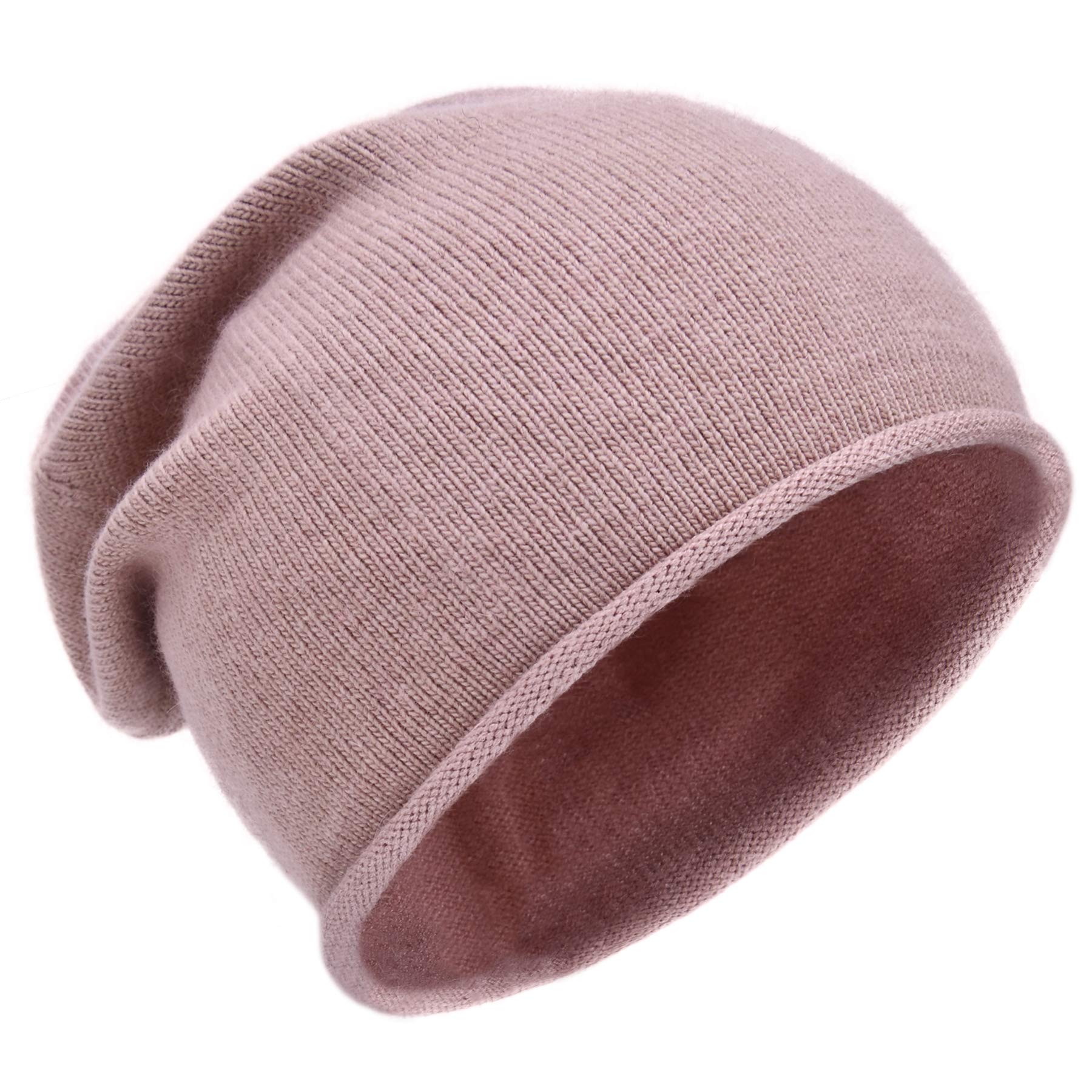 Jaxmonoy Winter Knit Beanie Hats For Women Cashmere Wool Blend