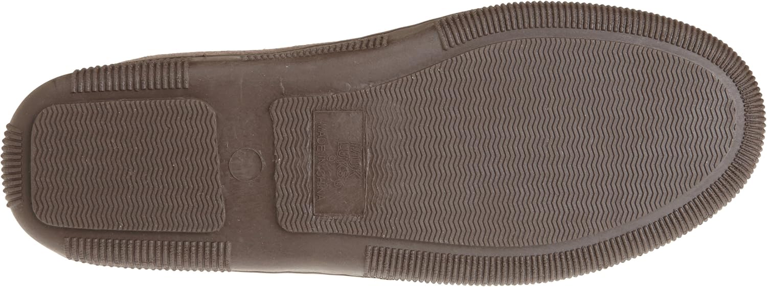  | MUK LUKS Men's Paul Printed Berber Suede Moccasin Slipper | Slippers