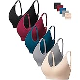 HBselect Wireless Bras for Women No Underwire, Women Comfortable Bras Seamless Padded Bras Everyday Sports Tshirt Bra