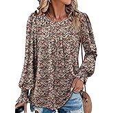 Angerella Long Sleeve Shirts for Women Comfy Fall Tops Dressy Casual Blouses Tunic Tops for Leggings