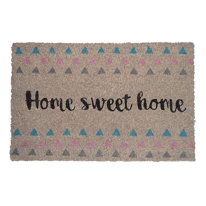 koko doormats Fußmatten - Originelle und lustige Fußmatte für den Hauseingang - Home Sweet Home - PVC Kokosmatte 40 x 60 cm