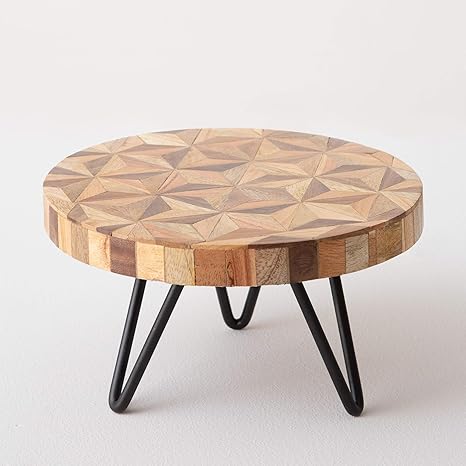 Casadecor Wood Planter Stool Garden Table Cake Stand Brown Small Amazon In Home Kitchen
