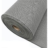 WLWLEO Drainage Flooring Mats Commercial Anti-Fatigue Rubber Matting 3x10 Ft Heavy Duty Non-Slip Floor Mats for Swimming Pool Shower Room Bathroom Garage Kitchen Patio,Gray/Grey,0.9×3M