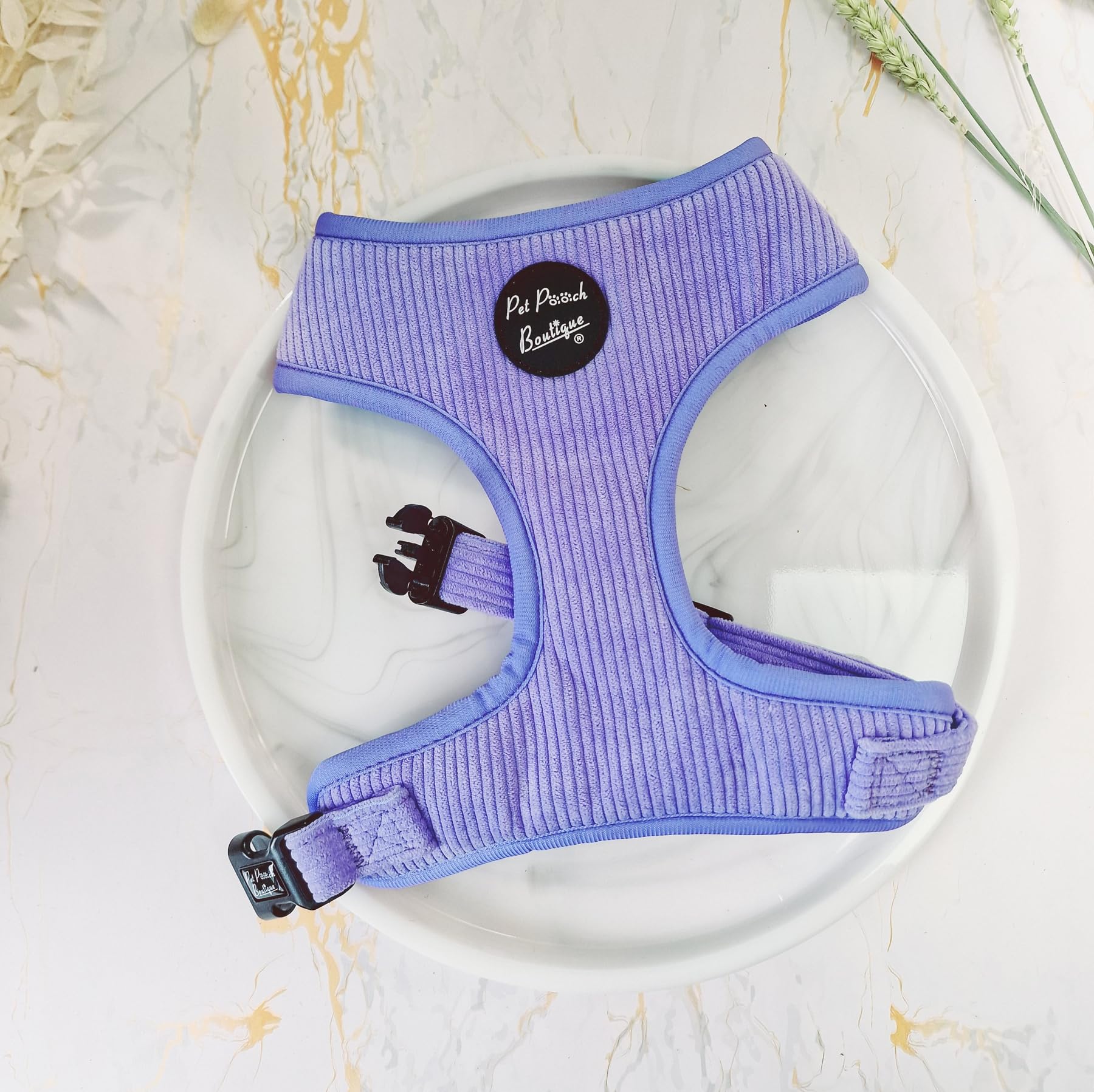 Pastel Purple Cord Dog Harness M