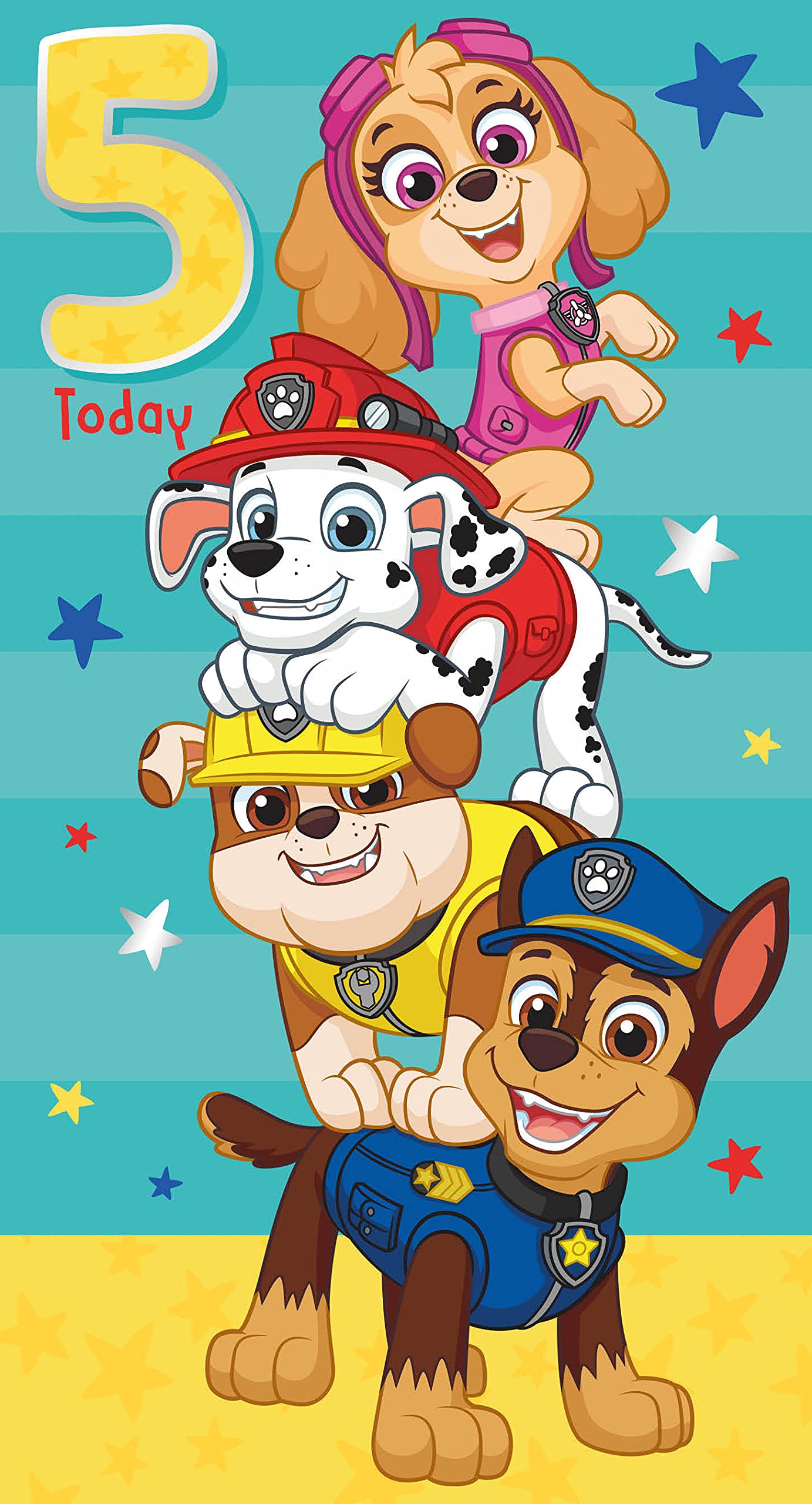Paw Patrol Have Paw-Some 5th Birthday Greeting Card