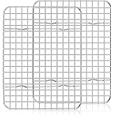 Homikit 2 Pack Cooling Rack Set, 12" x 9" Stainless Steel Baking Rack for Bacon Bread Pizza, Metal Wire Oven Racks for Cookin