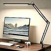SKYLEO Desk Lamp for Home Office, Eye Comfortable LED Desk Light for Long Hours, Adjustable Swing Arm with Memory Function, Black
