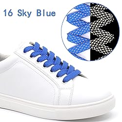 DELELE 2 Pairs Reflective Shoelace Flat Sky Blue