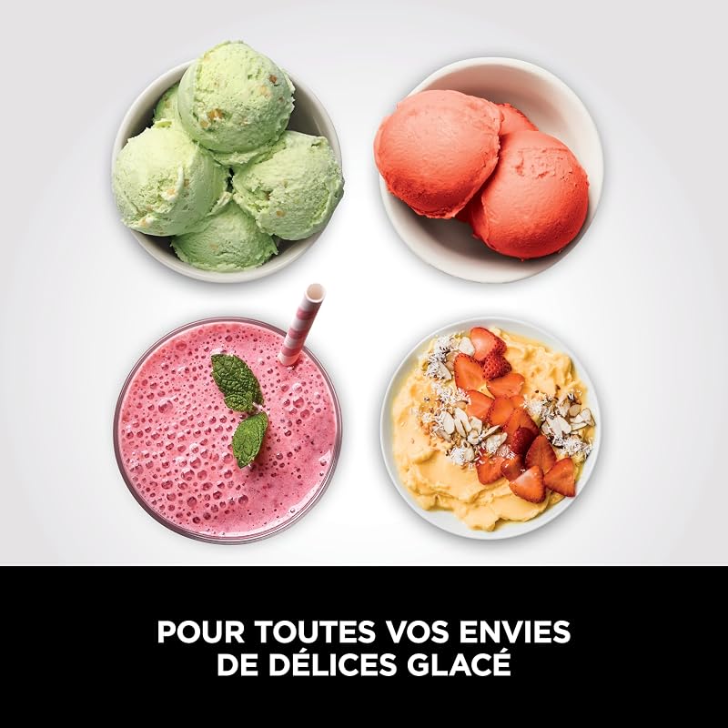 CREAMi machine à crème glacée et à desserts glacés, 1,4L, Noir/Argent