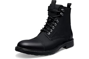 Vostey Mens Boots Motorcycle Casual Boots for Men Zipper Fashion Chukka Boots Mens