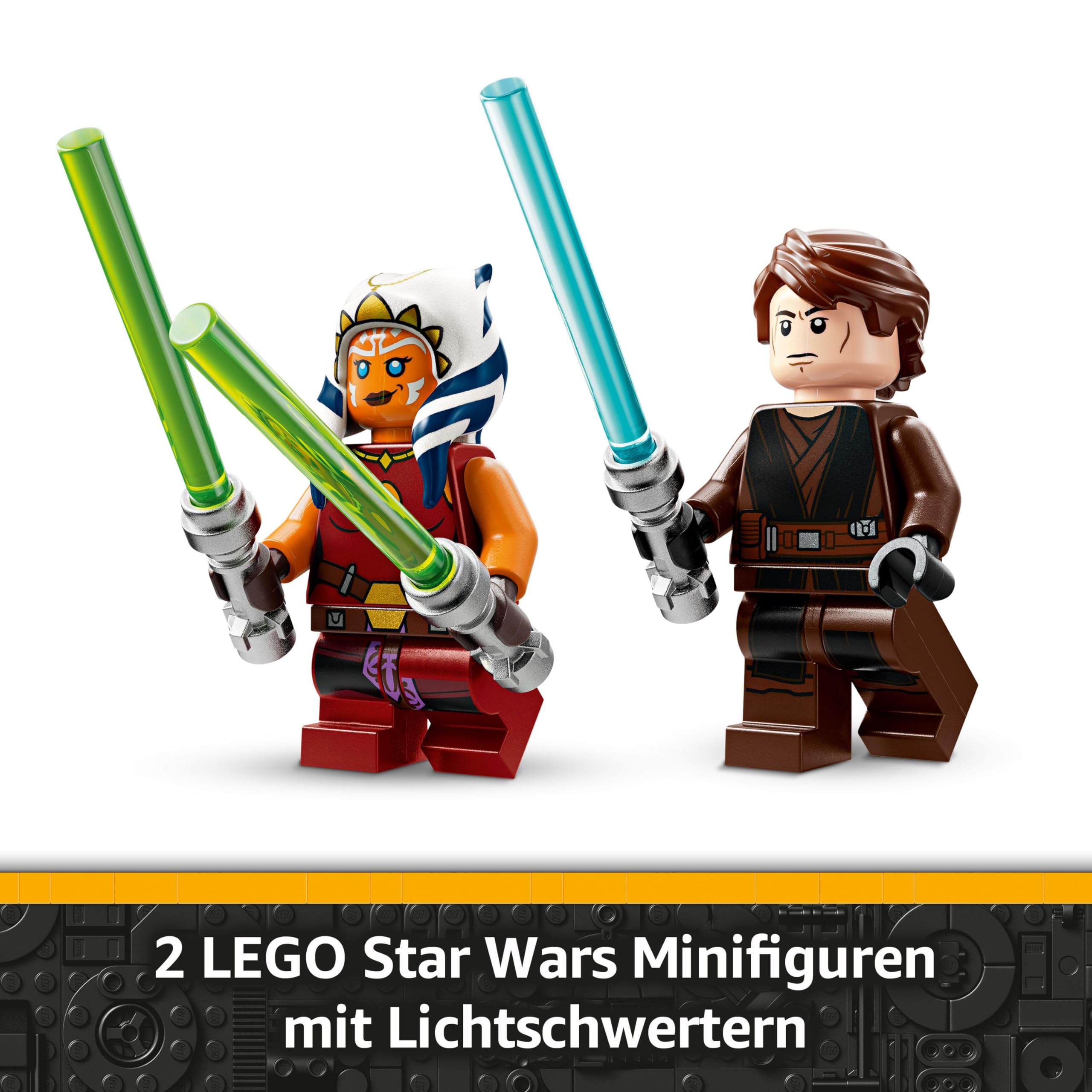 LEGO Star Wars 75401 Ahsokas Jedi Interceptor, Sternenjäger für Fans von The Clone Wars, Ahsoka Tano & Anakin Skywalker Minifiguren, mit Lichtschwertern und R7-A7, für Jungen und Mädchen ab 8 Jahren 5