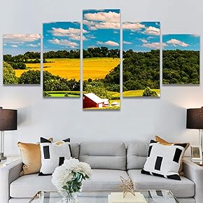 SIGNWIN 5 Panel Canvas Wall Art Modern Art...