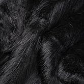 Qidkeo Black Faux Fur Fabric for Crafts Squares Furry Fabric for Sewing, Costumes, Upholstery &amp; Pillows Long Pile Faux Fur(Black,15"x15")