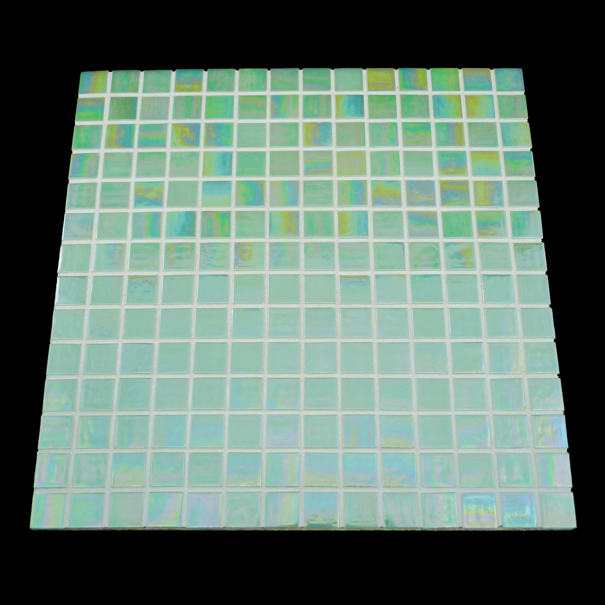 URBN Contemporary Seafoam Green Iridescent Glass Mosaic Tile for