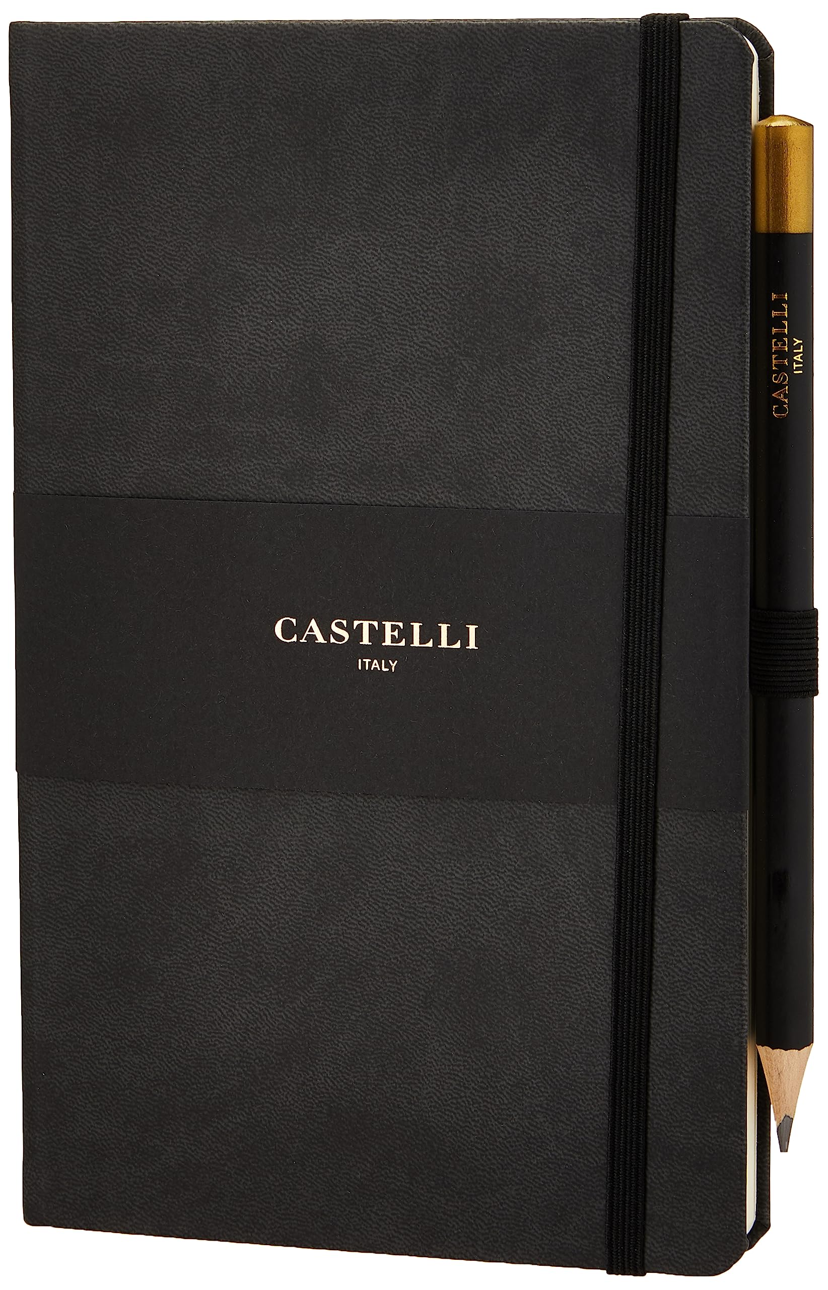Castelli RQ24/25-464 Medium Lined Ruled Tucson Notebook - Graphite Black