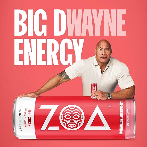 ZOA ZERO SUGAR ENERGY DRINKS – STRAWBERRY WATERMELON | HEALTHY ENERGY FORMULA WITH NATURAL CAFFEINE, DAILY VITAMIN C, ESSENTIAL B-VITAMINS | GLUTEN-FREE, KETO FRIENDLY | 12 OUNCE CANS (PACK OF 12)